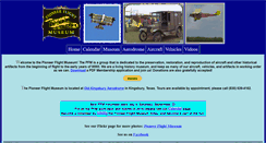 Desktop Screenshot of pioneerflightmuseum.org