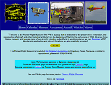 Tablet Screenshot of pioneerflightmuseum.org